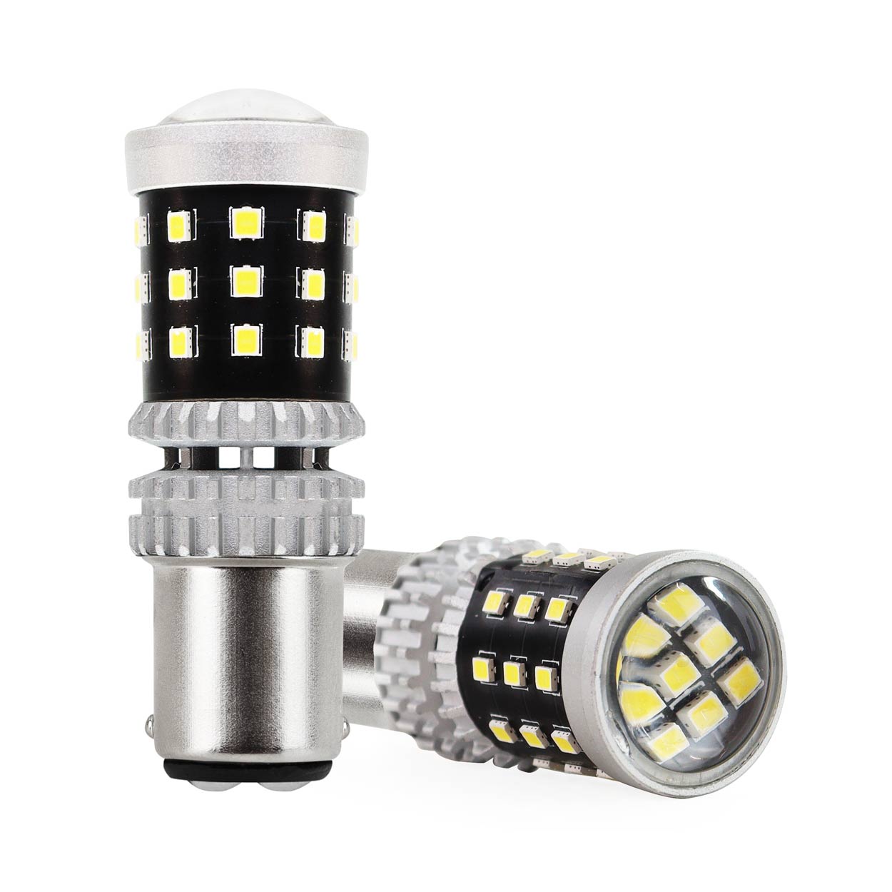 AMIO - Λαμπακια Διπολικα LED Λευκα Can-bus P21/5W BAY15D 12/24V 39XSMD 2016 - 2 Tem. (02800/AM) - Thumbnail 2