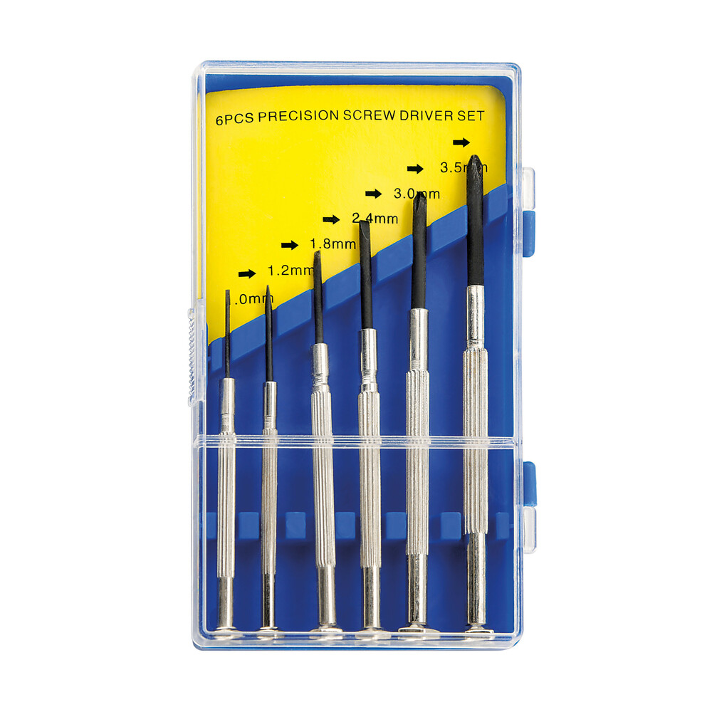 Κατσαβιδια Ακριβειας(+/-)  1,0/1,2/1,8/2,4/3,0/3,5MM Σε Κασετινα Πλαστικη LAMPA - Σετ 6 Τεμαχιων - Thumbnail 2
