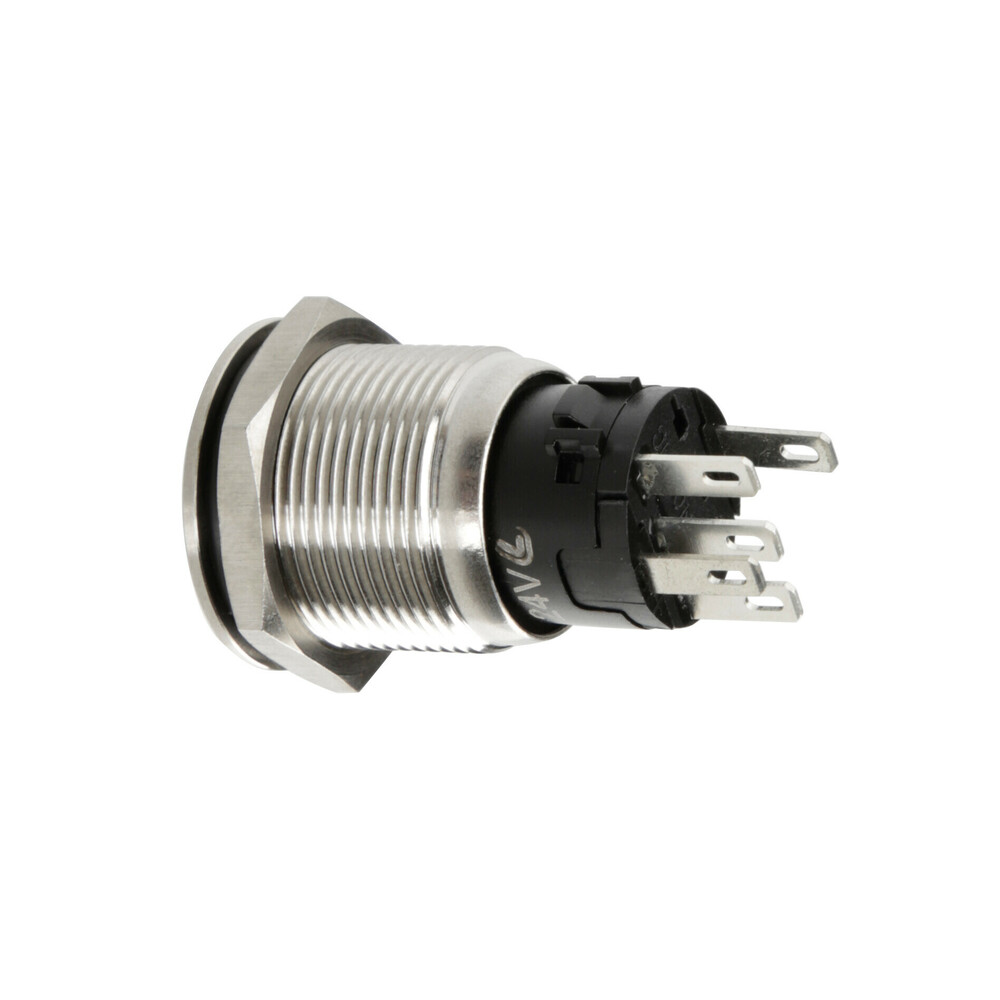 Διακοπτης Μπουτον (button) 12/24V 5AMAX 5PIN IP65 On/off Me LED Κοκκινο Ανοξειδωτο Ατσαλι​ LAMPA - 1 Tem. - Thumbnail 2