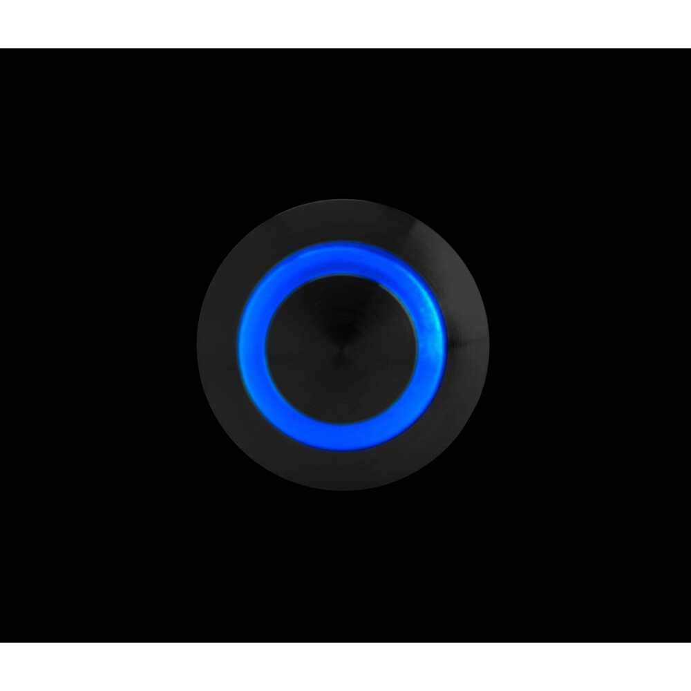 Διακοπτης Μπουτον (button) 12/24V 5AMAX 5PIN IP65 On/off Me LED Μπλε Ανοξειδωτο Ατσαλι LAMPA - 1 Tem. - Thumbnail 4