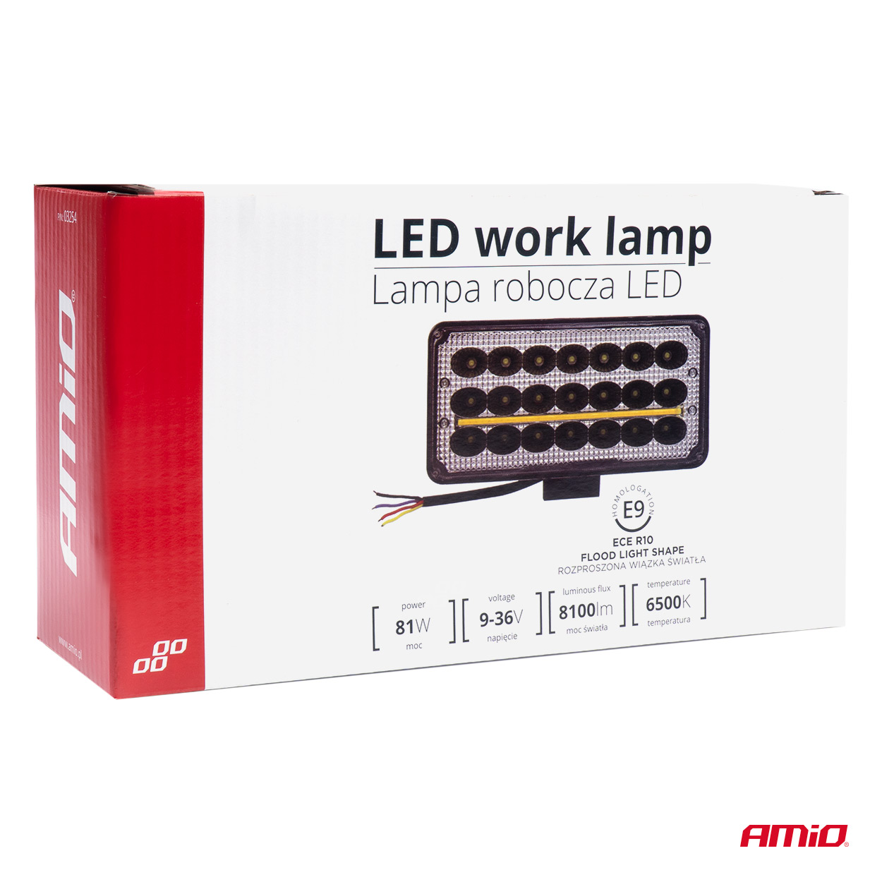 AMIO - Προβολεας Εργασιας Working Lamp 27XSMD 81W 9-36V 225X110X60MM AWL43 - 1 Tem. (03254/AM) - Thumbnail 5