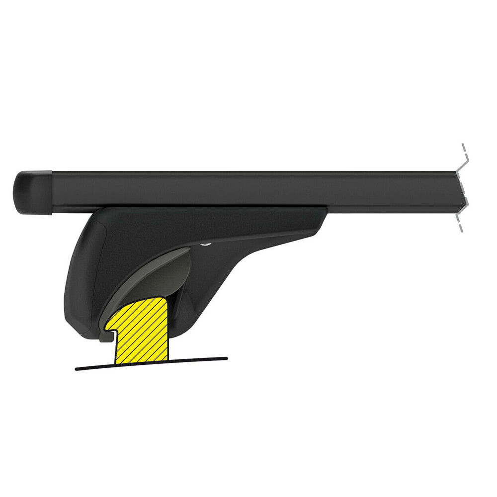 Μπαρες Οροφης Helio Black (l) 127CM Αλουμινιου Μαυρη Με Κλειδαριες (flush Railing)  NORDRIVE - 2 Tem. - Thumbnail 2