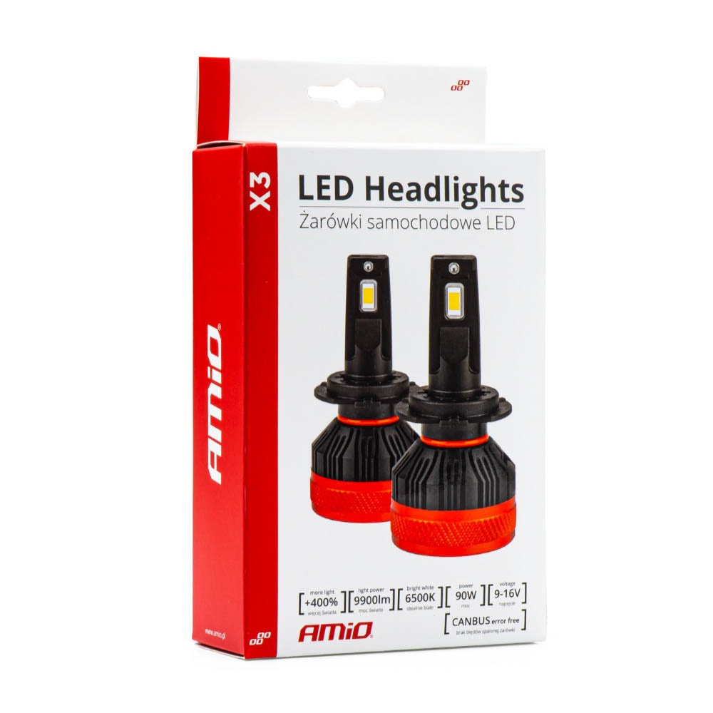 AMIO - Λαμπες LED H1 9-16V 92W 6.500K 9900LM Canbus Με Ανεμιστηρακι X3 Series - 2τεμ. (02977/AM) - Thumbnail 8