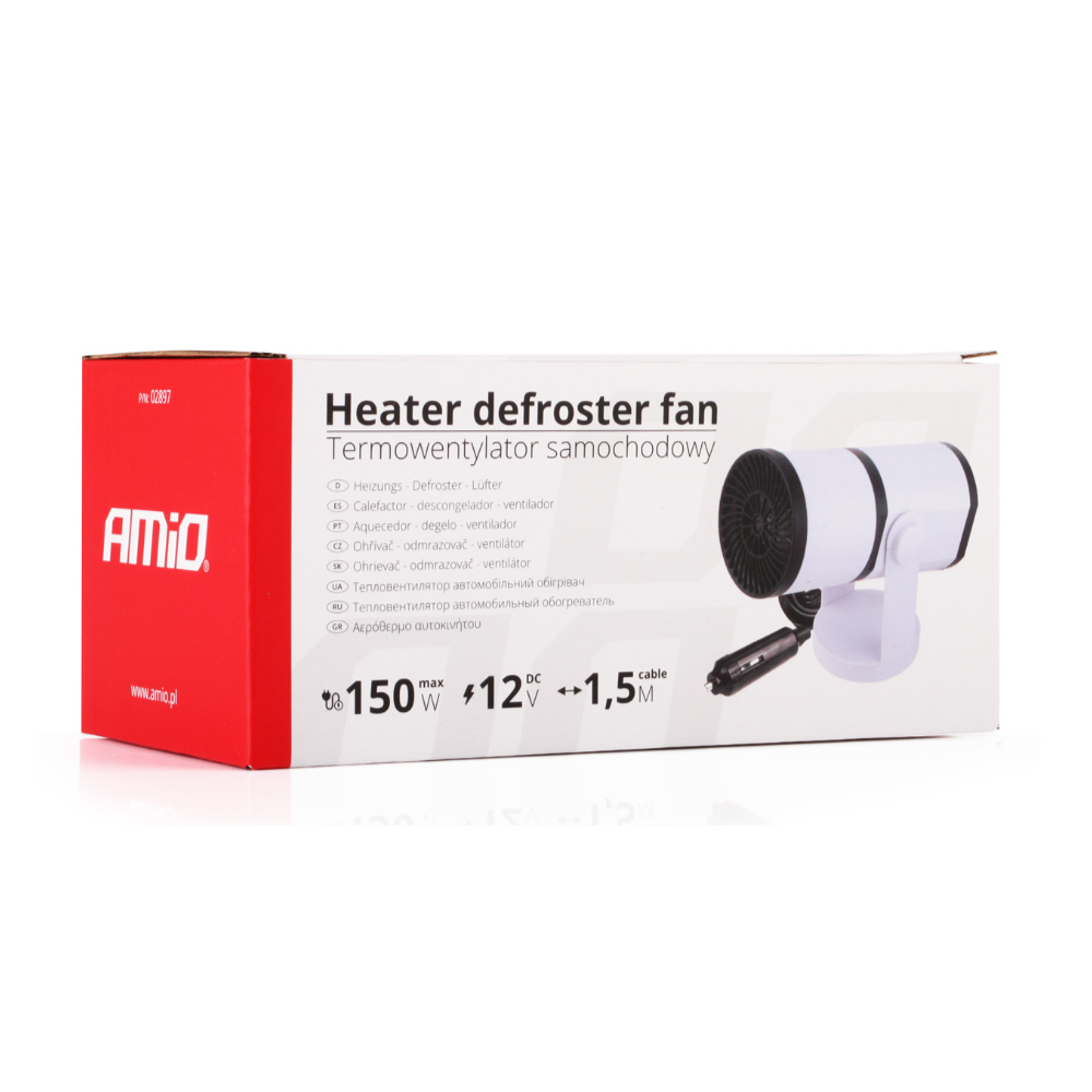 AMIO - Αεροθερμο Αναπτηρα Λευκο 12V - 150W (καλωδιο 150 Cm)​ - 1 Tem. (02897/AM) - Thumbnail 5