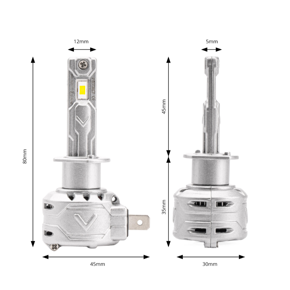 AMIO - Λαμπες H1 LED Can Bus X2 Series Με Ανεμιστηρακι H1 10-16V 72W 6.500K 7.920LM +400% - 2 Tem. (02970/AM) - Thumbnail 3