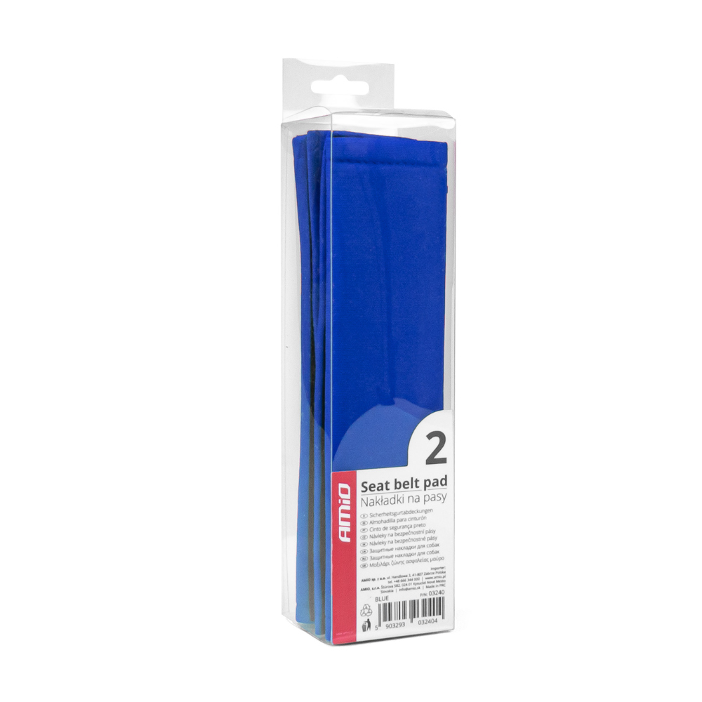 AMIO - Μαξιλαρακια Ζωνης Σε Μπλε Χρωμα 22X6CM Με Velcro - 2 Tem. (03240/AM) - Thumbnail 4