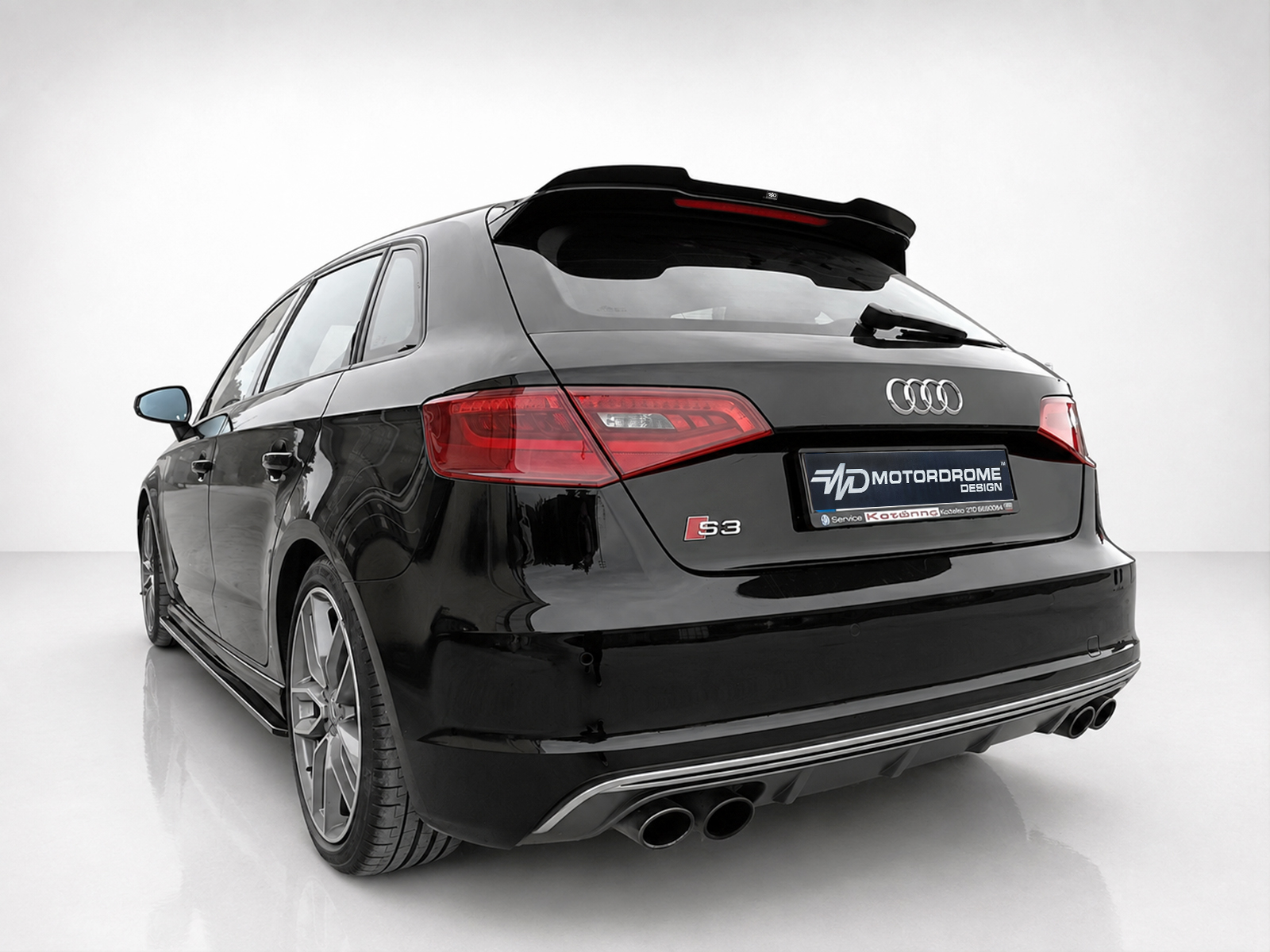 MOTORDROME - Επιπρόσθετη Αεροτομή Για Audi S3 / A3 S-line 8V / 8V Fl Hatchback / Sportback - 1 Τεμ.  (A-487) - Thumbnail 6