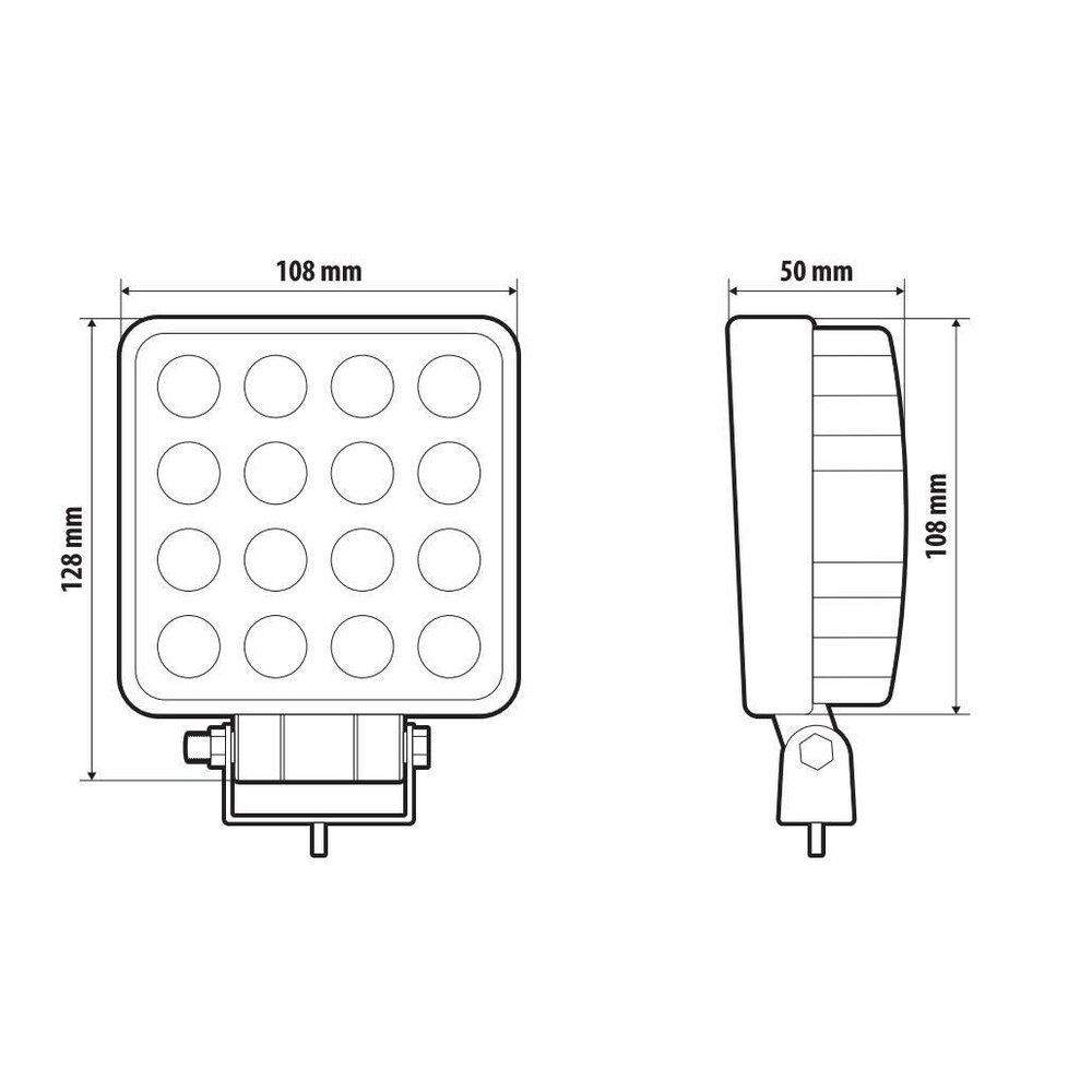 Προβολεας Εργασιας 9/32V 48W 16LED 2400LM 6.000K Διαθλασης (wide Beam) 128X108MM WL-31 LAMPA - 1 Τεμ - Thumbnail 3