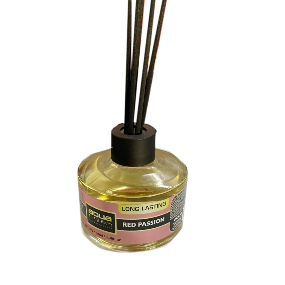 AQUA - Αρωματικό Χώρου Red Passion Home Reed Diffuser Με 6 Στικς AQUA 100 Ml - 1 Τμχ (10-822/AQ) - Thumbnail 2