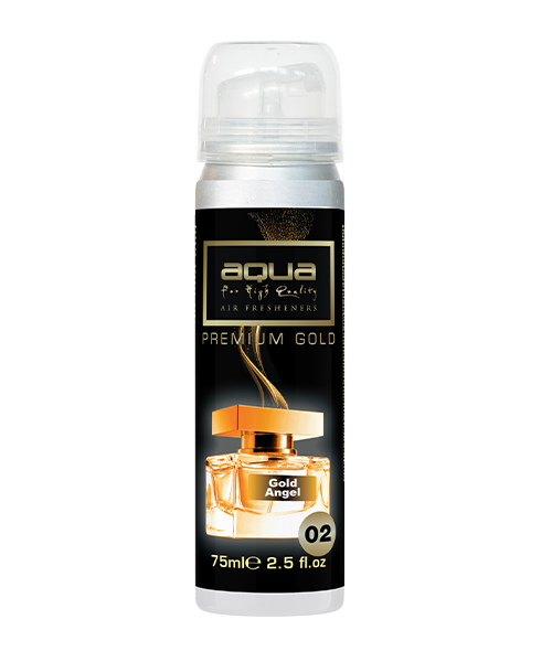 Aqua - ΑΡΩΜΑΤΙΚΟ ΑΥΤΟΚΙΝΗΤΟΥ ΣΕ ΣΠΡΕΙ (SPRAY) ΜΕ ΑΡΩΜΑ GOLD ANGEL PREMIUM GOLD SERIES 75ml AQUA - 1 TEM. (10-779/AQ)