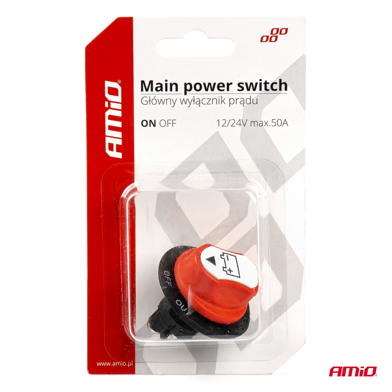 AMIO - Διακοπτης Power-off Μπαταριας Γενικου Ρευματος 12-32V 50A 29MM 3 Λειτουργιων - 1 Τεμ. (03025/AM) - Thumbnail 4