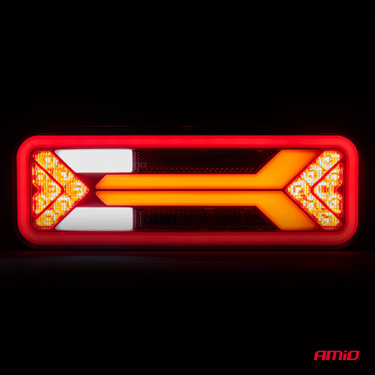 AMIO - Φαναρι Τρειλερ / Φορτηγου Πισω 10-30V Dynamic LED 5 Χρησεων Δεξι 305X140X35 Mm RCL-09-R - 1 Τεμ. (03576/AM) - Thumbnail 2
