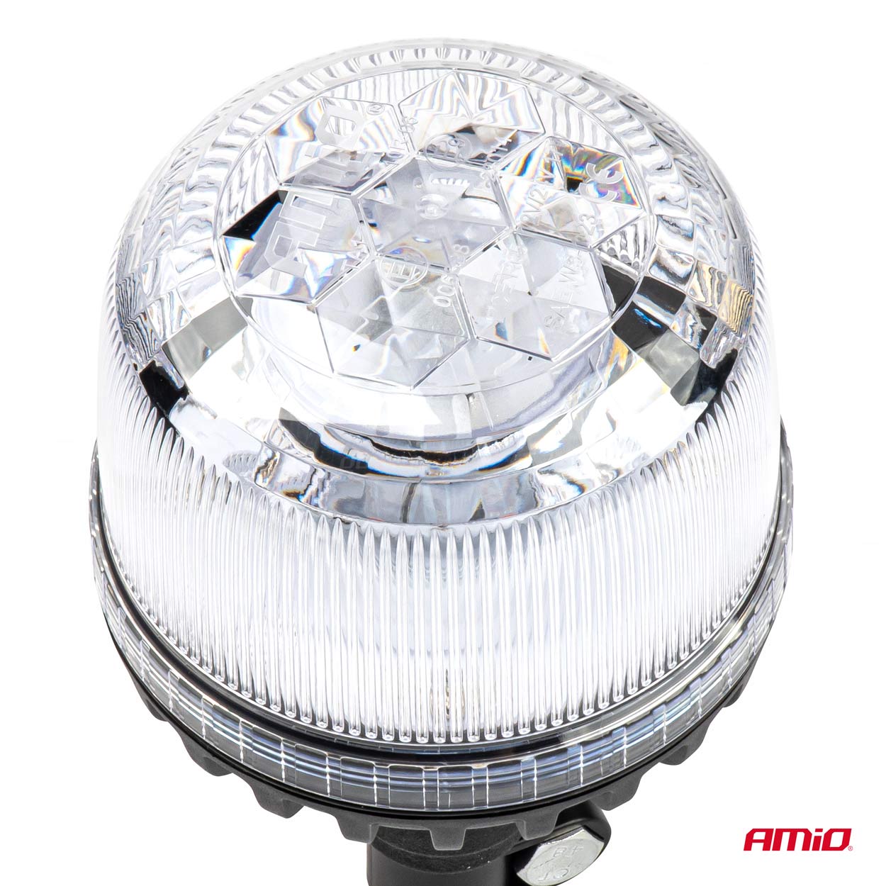 AMIO - Φαρος Diamont W25P Με Λευκο Καπακι 12/24V 24XSMD LED Πορτοκαλι Ελαστικος Βιδωτος 201X126MM - 1 Τεμ. (03338/αμ) - Thumbnail 4