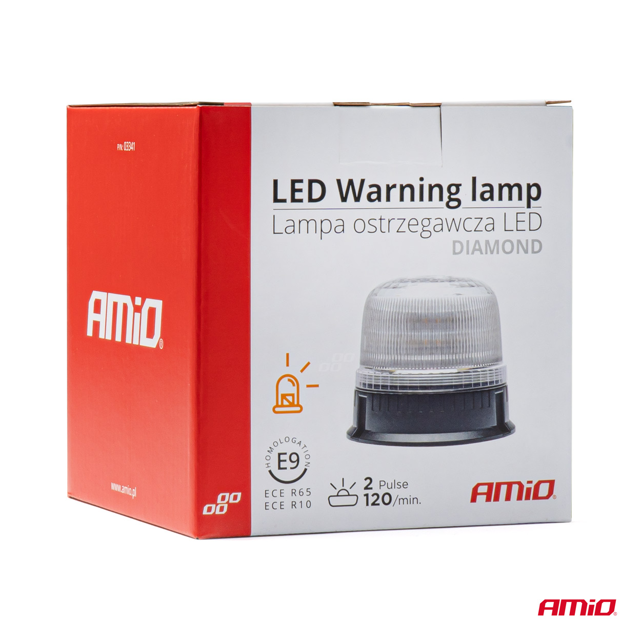 AMIO - Φαρος Diamont W25B Με Λευκο Καπακι 12/24V 24XSMD LED Πορτοκαλι Βιδωτος 118X126MM - 1 Τεμ. (03341/AM) - Thumbnail 7