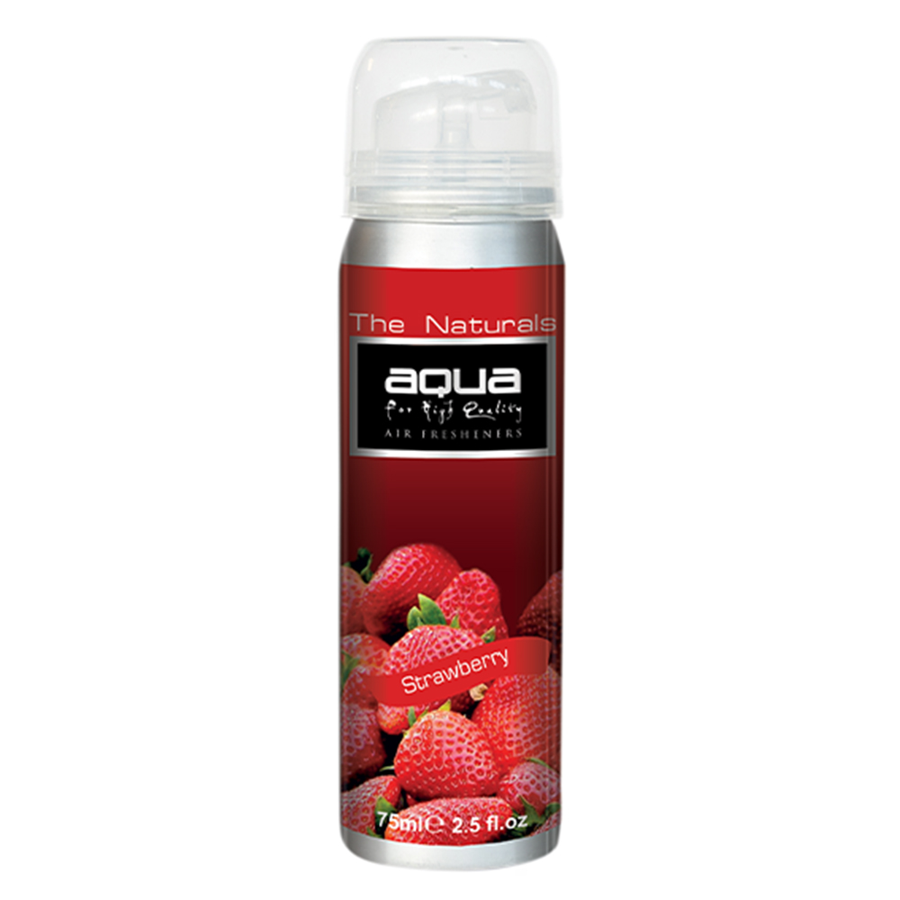 Aqua - ΑΡΩΜΑΤΙΚΟ ΑΥΤΟΚΙΝΗΤΟΥ ΣΕ ΣΠΡΕΙ (SPRAY) ΜΕ ΑΡΩΜΑ ΦΡΑΟΥΛΑ (STRAWBERRY) FRUITS SERIES 75ml AQUA - 1 TEM. (10-209/AQ)