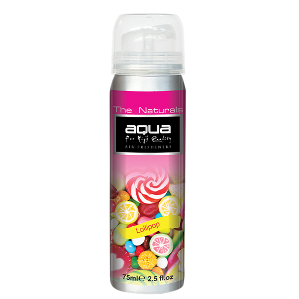 Aqua - ΑΡΩΜΑΤΙΚΟ ΑΥΤΟΚΙΝΗΤΟΥ ΣΕ ΣΠΡΕΙ (SPRAY) ΜΕ ΑΡΩΜΑ ΓΛΕΙΦΙΤΖΟΥΡΙ (LOLLIPOP) FLAVORS SERIES 75ml AQUA - 1 TEM. (10-123/AQ)