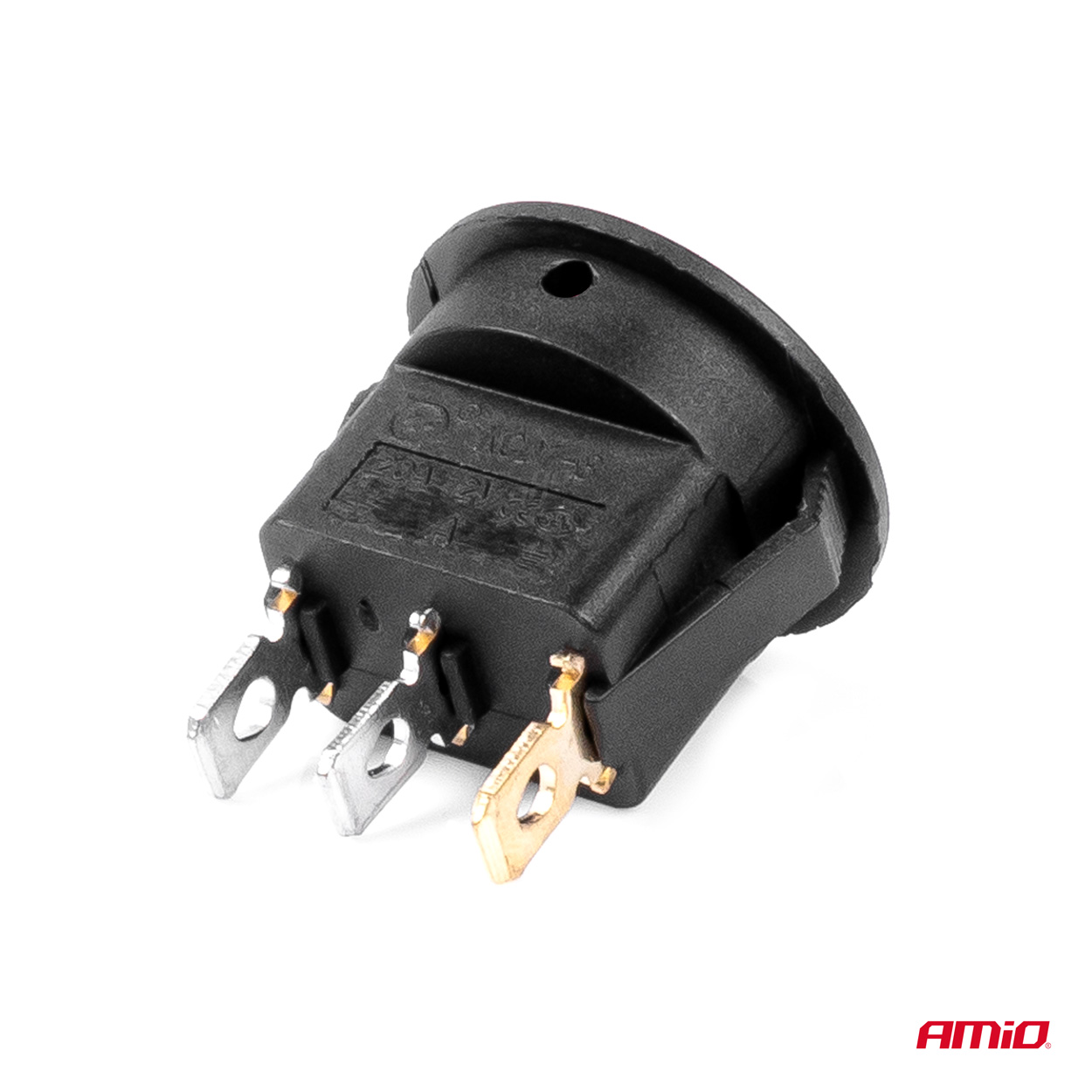 AMIO - Διακοπτης On/off 3 Επαφων 12/24V 20A Στρογγυλος Με Κιτρινο Φωτισμο - 1 Τεμ. (03085/AM) - Thumbnail 4