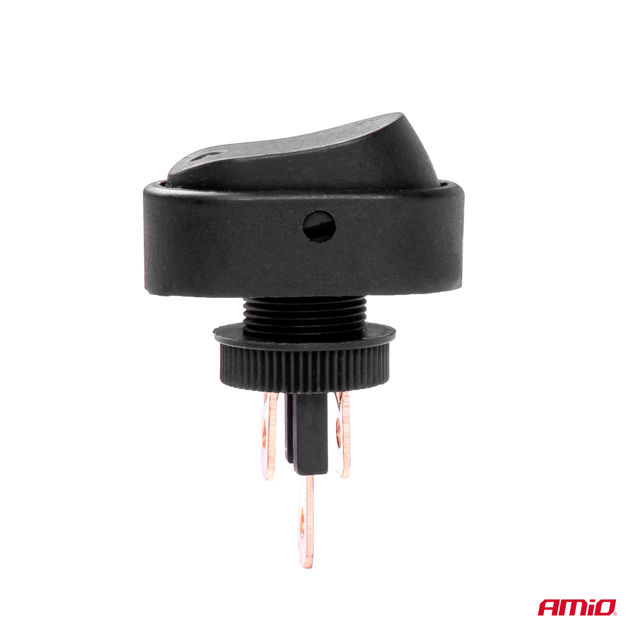 AMIO - Διακοπτης On/off 3 Επαφων Με LED Πρασινο 12/24V Φ12MM 30A Με Σπειρωμα Οβαλ - 1 Τεμ. (03087/AM) - Thumbnail 3