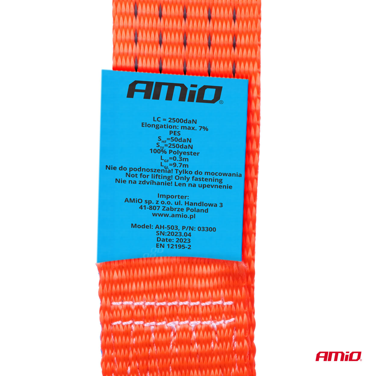 AMIO - Ιμαντας Δεσιματος Με Καστανια Και Μεταλλικους Γαντζους 10M/50MM 5000KG Κοκκινος - 1 Τεμ. (03300/AM) - Thumbnail 5