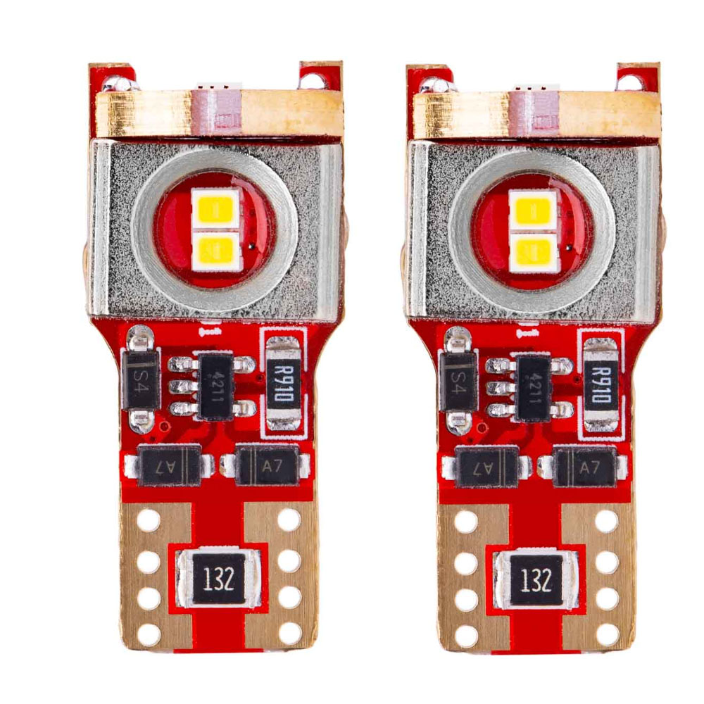 Amio - T10 W5W 12/24V LED 6xSMD 2016 CAN-BUS ΛΕΥΚΟ - 2 ΤΕΜ. (02802/AM)