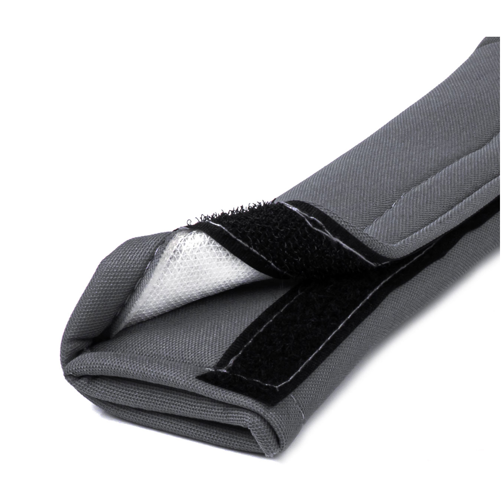 AMIO - Μαξιλαρακια Ζωνης Σε Γκρι Σκουρο Χρωμα Με Velcro 22X6CM - 2 Τεμ. (03290/AM) - Thumbnail 3