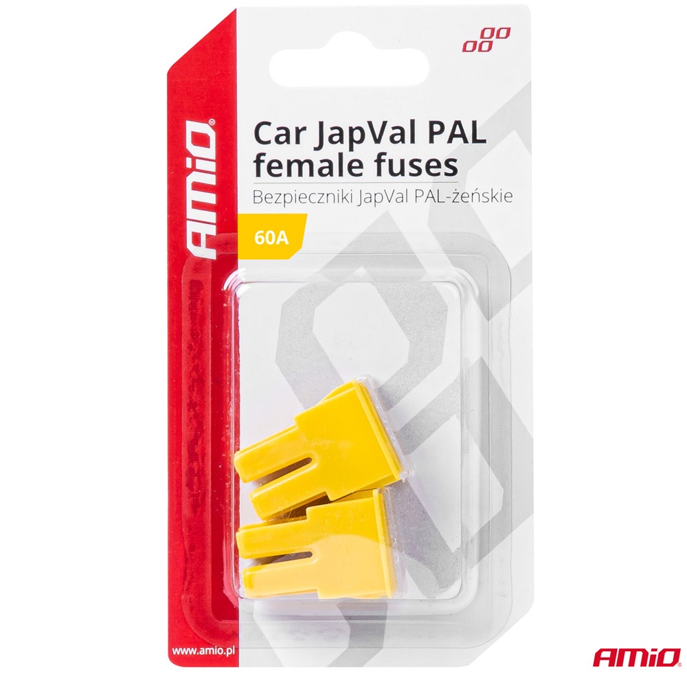 AMIO - Ασφαλειες Japval Pal Θηλυκες 60A Σε Κιτρινο Χρωμα - 2 Τεμ. (03392/AM) - Thumbnail 3