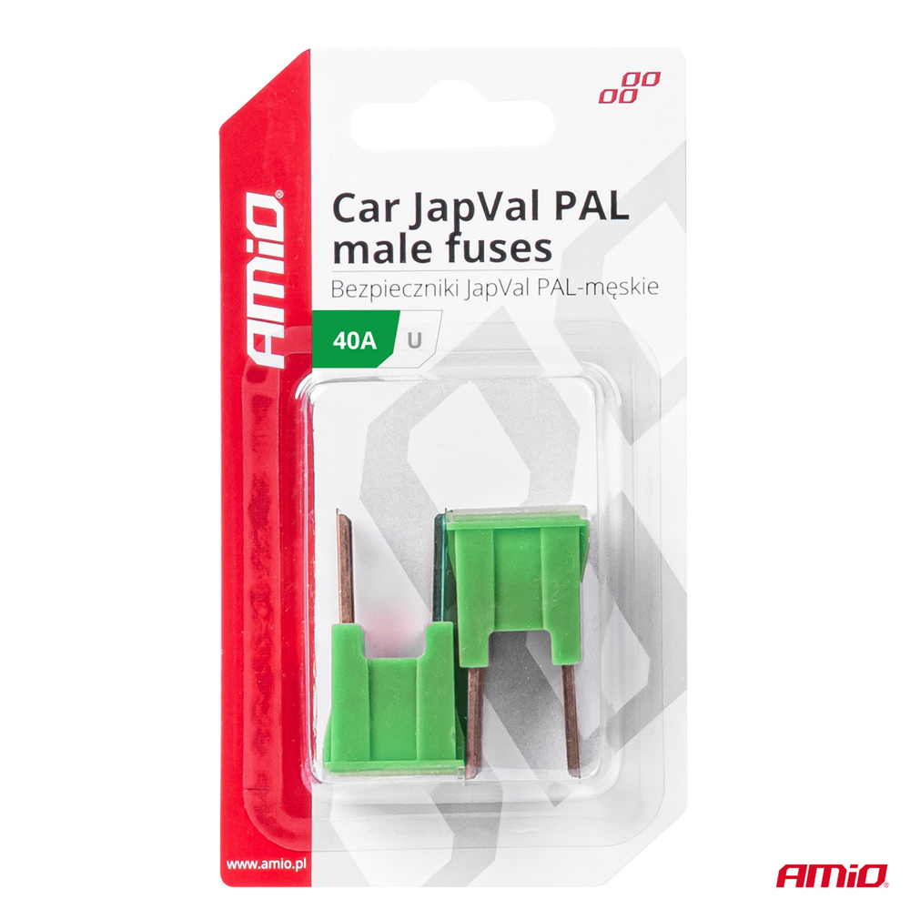 AMIO - Ασφαλειες Japval Pal U Αρσενικες 40A Σε Πρασινο Χρωμα - 2 Τεμ. (03407/AM) - Thumbnail 3