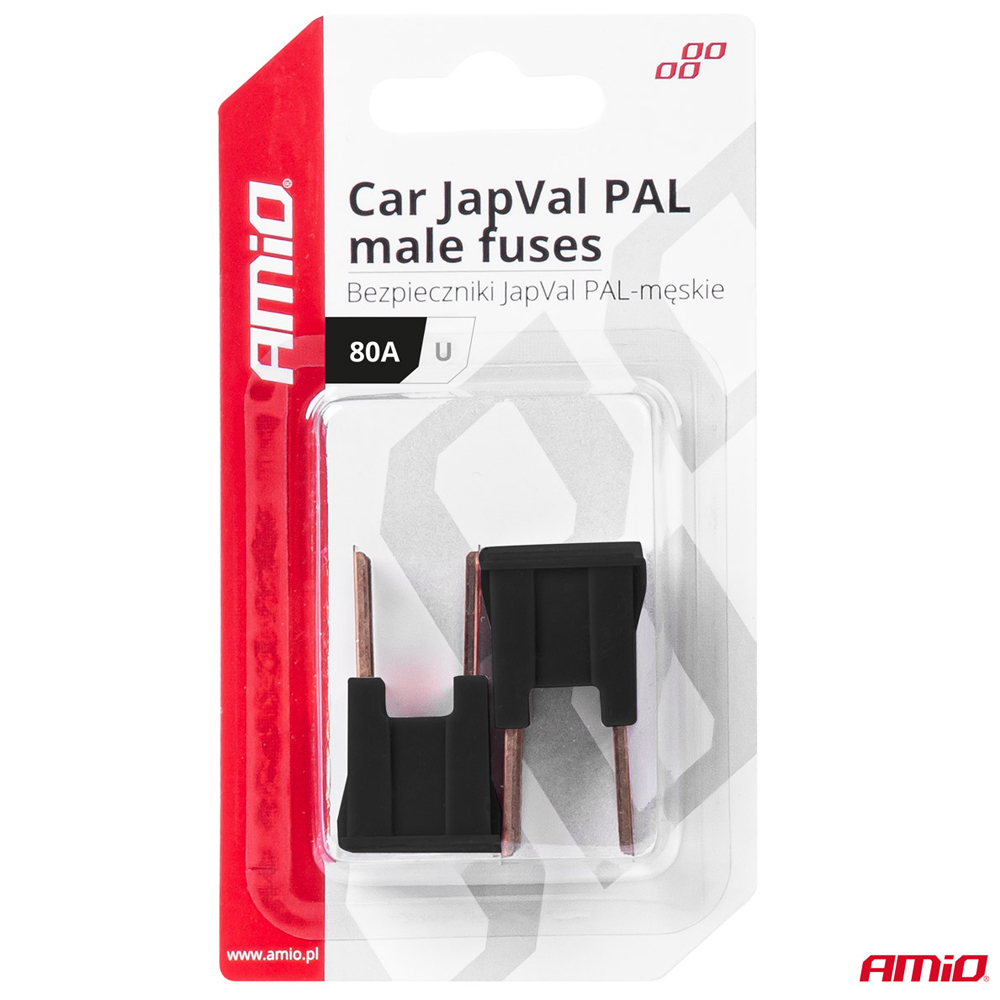AMIO - Ασφαλειες Japval Pal U Αρσενικες 80A Σε Μαυρο Χρωμα - 2 Τεμ. (03410/AM) - Thumbnail 3