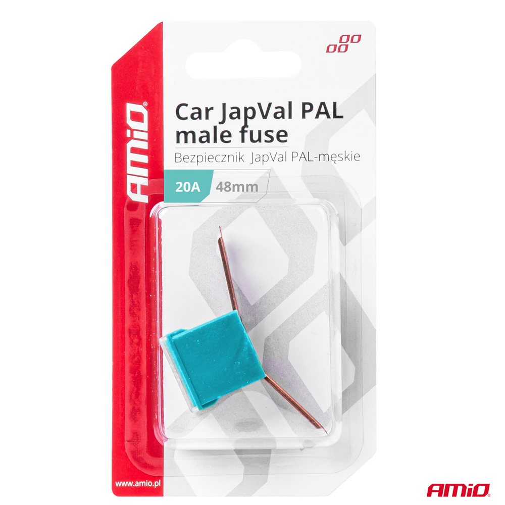 AMIO - Ασφαλεια Japval Pal Αρσενικη 48MM 20A Σε Γαλαζιο Χρωμα - 1 Τεμ. (03417/AM) - Thumbnail 3