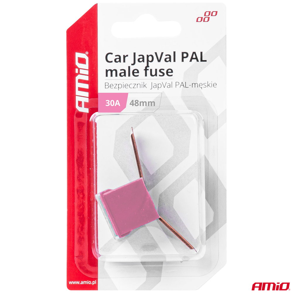 AMIO - Ασφαλεια Japval Pal Αρσενικη 48MM 30A Σε Ροζ Χρωμα - 1 Τεμ. (03418/AM) - Thumbnail 3
