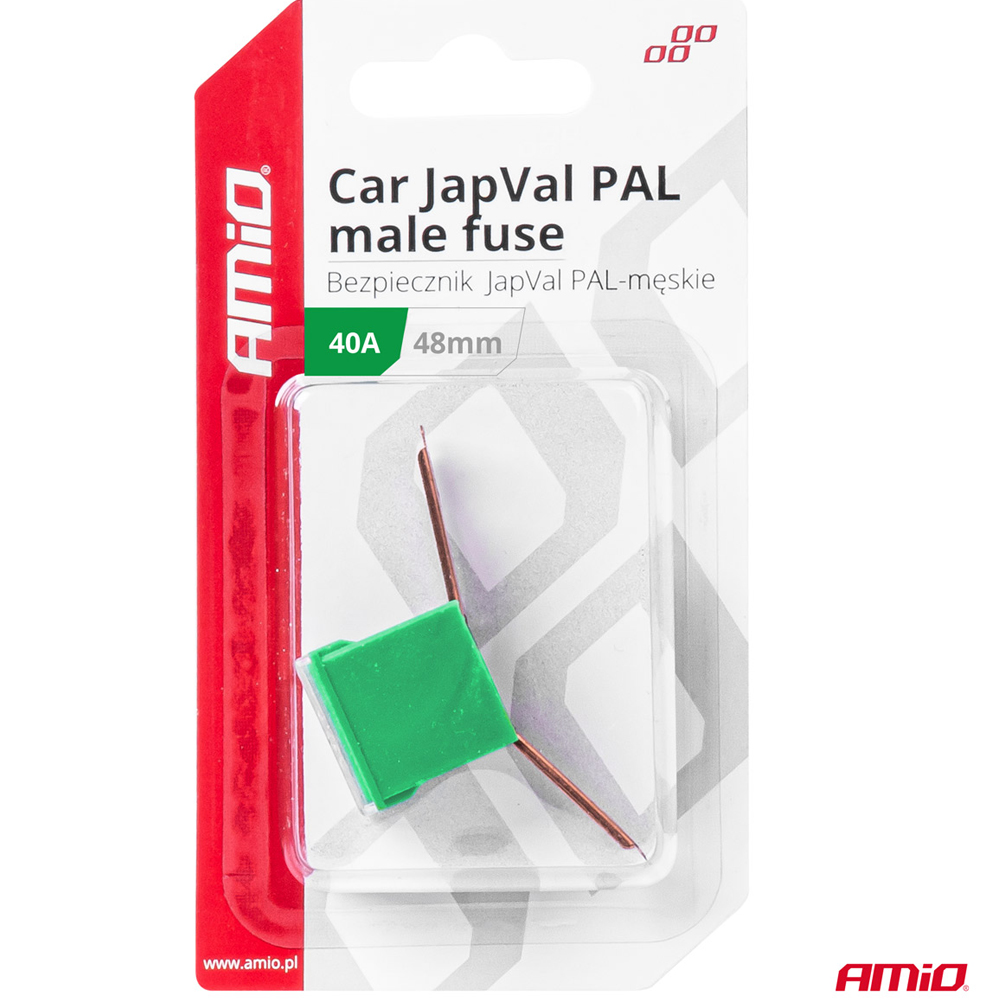 AMIO - Ασφαλεια Japval Pal Αρσενικη 48MM 40A Σε Πρασινο Χρωμα - 1 Τεμ. (03419/AM) - Thumbnail 3