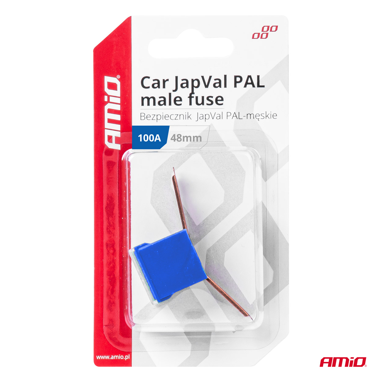 AMIO - Ασφαλεια Japval Pal Αρσενικη 48MM 100A Σε Μπλε Χρωμα - 1 Τεμ. (03424/AM) - Thumbnail 3