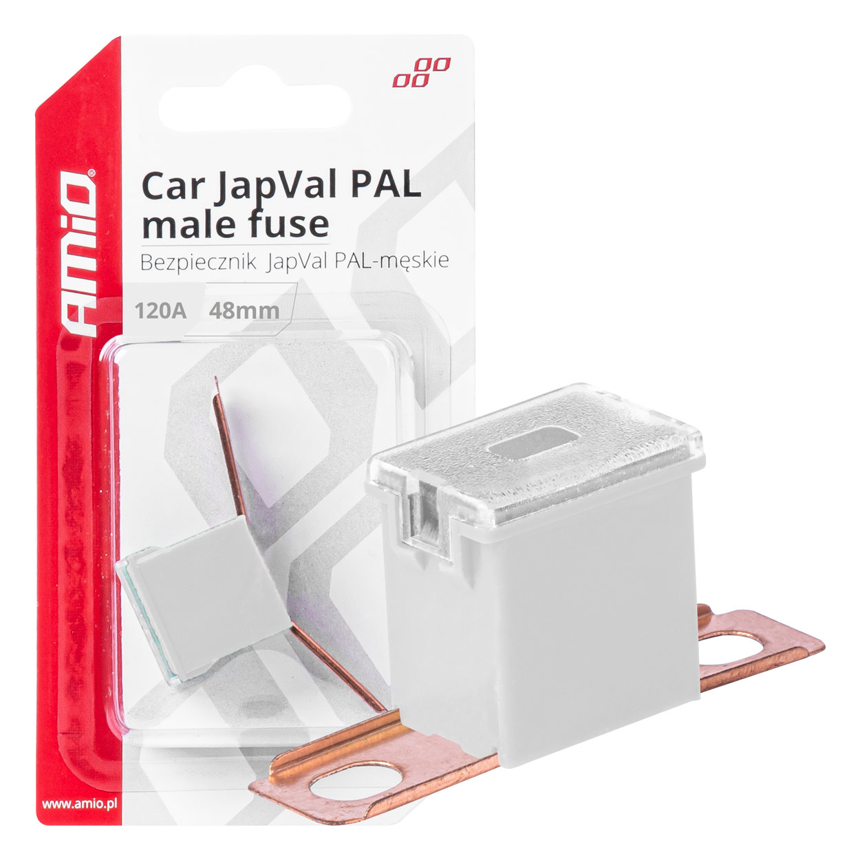 Amio - ΑΣΦΑΛΕΙΑ JapVal PAL ΑΡΣΕΝΙΚΗ 48mm 120A ΣΕ ΛΕΥΚΟ ΧΡΩΜΑ - 1 Τεμ. (03425/AM)