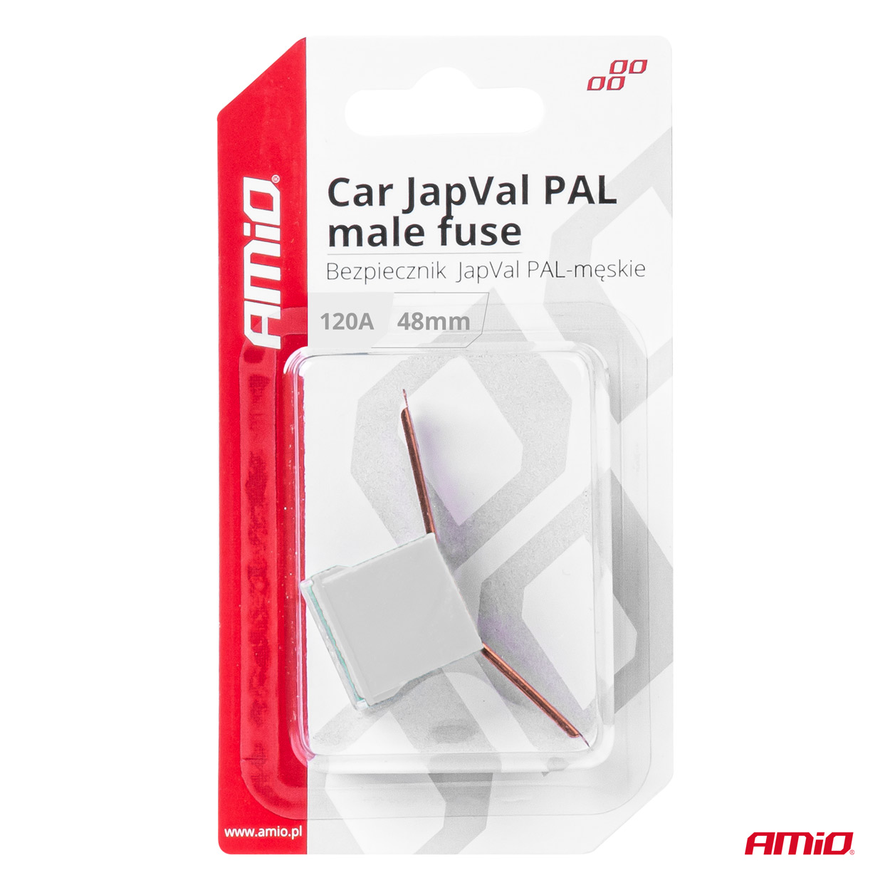 AMIO - Ασφαλεια Japval Pal Αρσενικη 48MM 120A Σε Λευκο Χρωμα - 1 Τεμ. (03425/AM) - Thumbnail 3