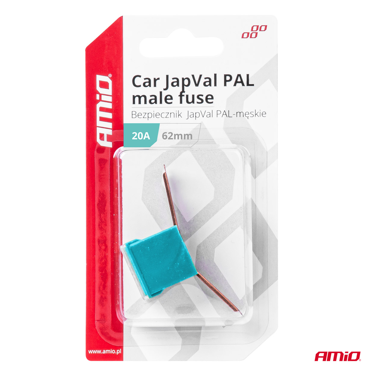AMIO - Ασφαλεια Japval Pal Αρσενικη 62MM 20A Σε Γαλαζιο Χρωμα - 1 Τεμ. (03426/AM) - Thumbnail 3