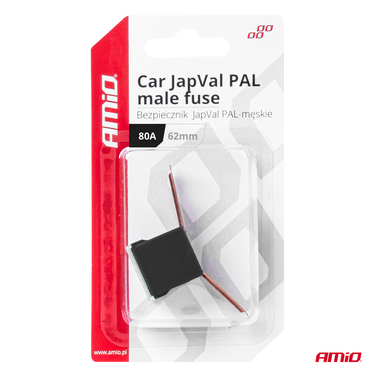 AMIO - Ασφαλεια Japval Pal Αρσενικη 62MM 80A Σε Μαυρο Χρωμα - 1 Τεμ. (03432/AM) - Thumbnail 3