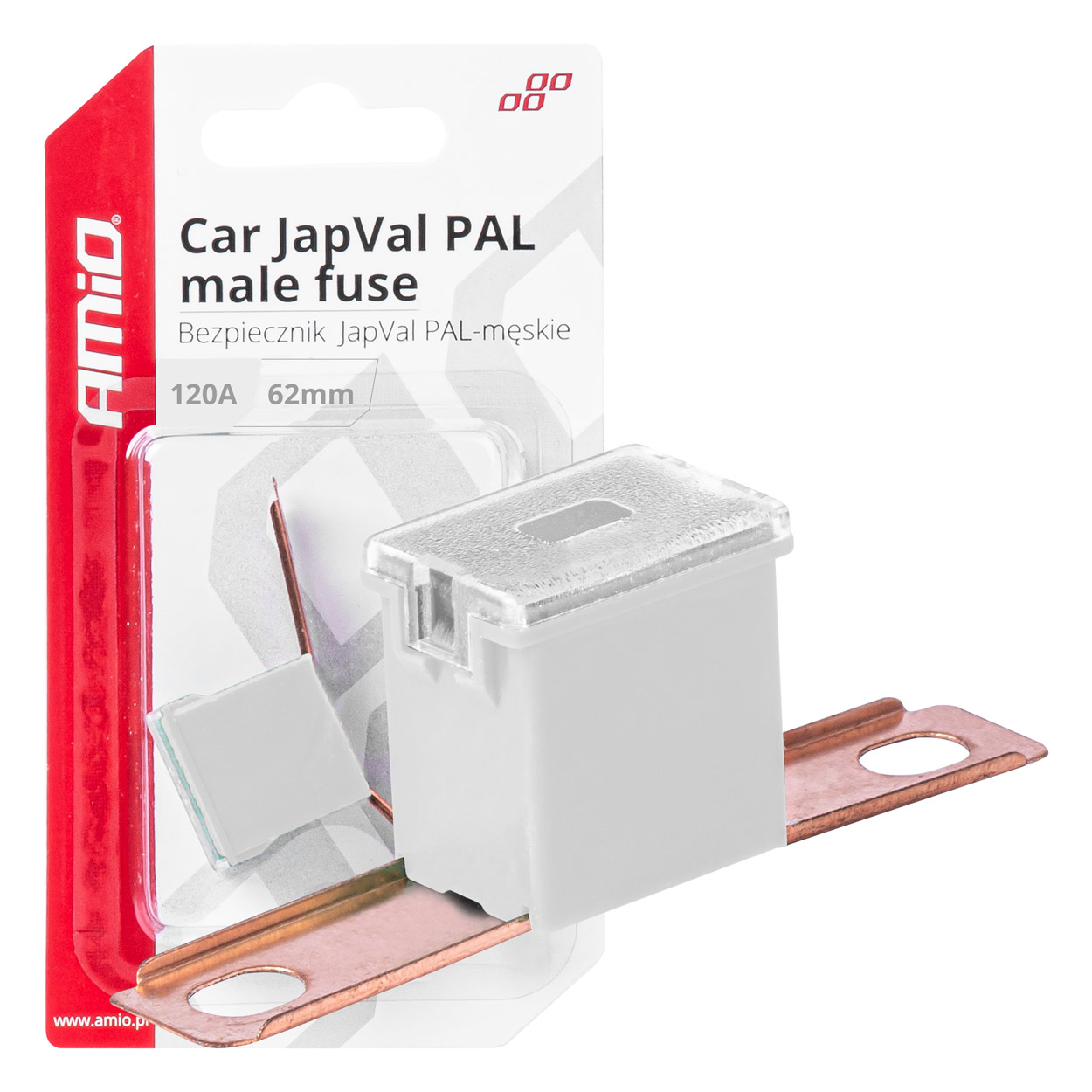 Amio - ΑΣΦΑΛΕΙΑ JapVal PAL ΑΡΣΕΝΙΚΗ 62mm 120A ΣΕ ΛΕΥΚΟ ΧΡΩΜΑ - 1 Τεμ. (03434/AM)