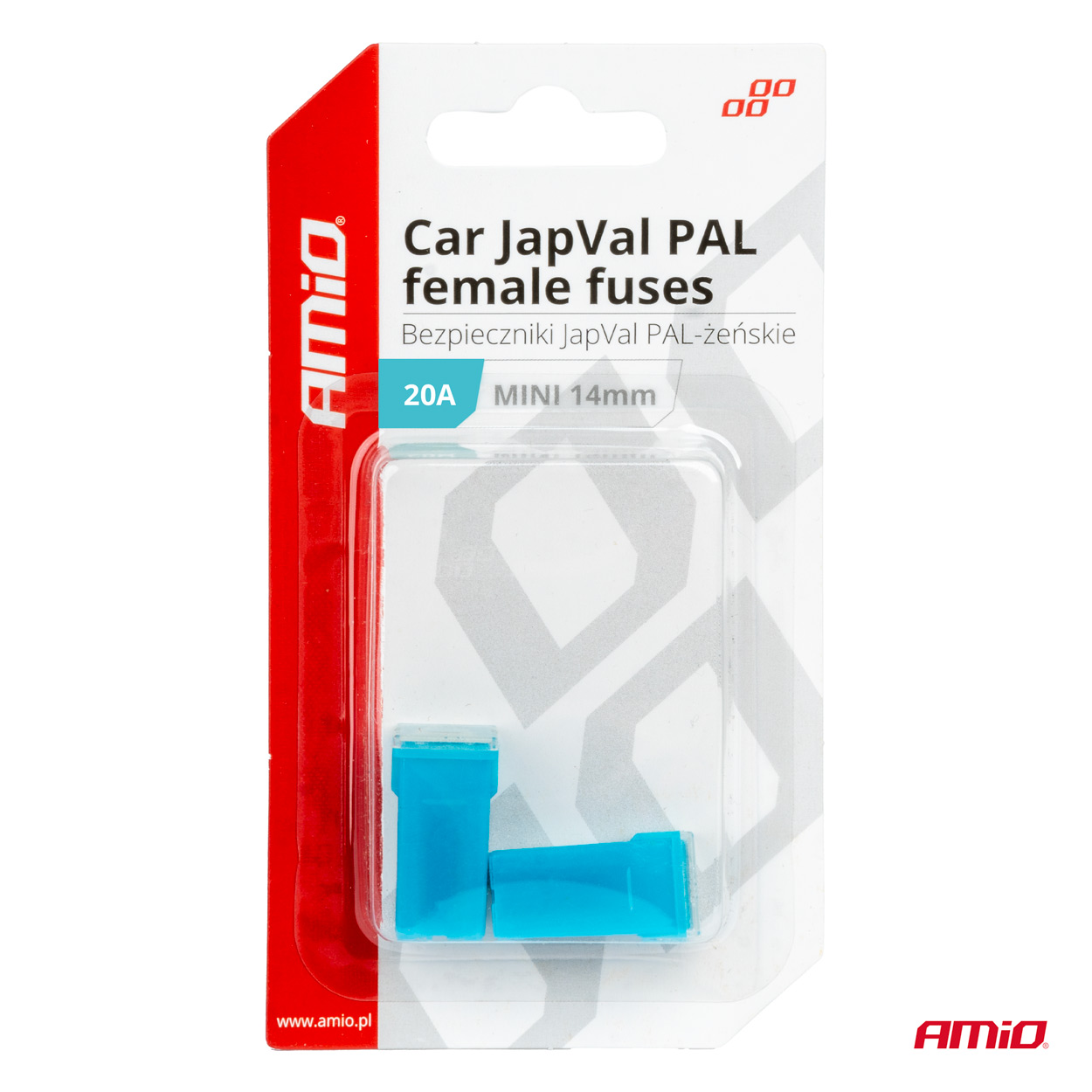 AMIO - Ασφαλειες Japval Pal Μινι 14MM Θηλυκες 20A Σε Γαλαζιο Χρωμα - 2 Τεμ. (03435/AM) - Thumbnail 3