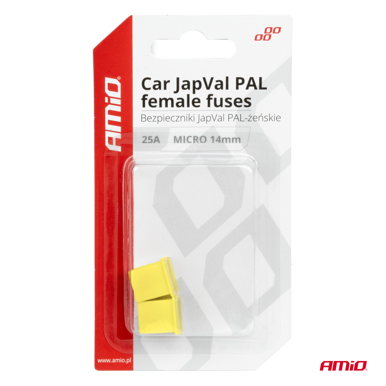 AMIO - Ασφαλειες Japval Pal Μicro 14MM Θηλυκες 60A Σε Κιτρινο Χρωμα - 2 Τεμ. (03456/AM) - Thumbnail 3