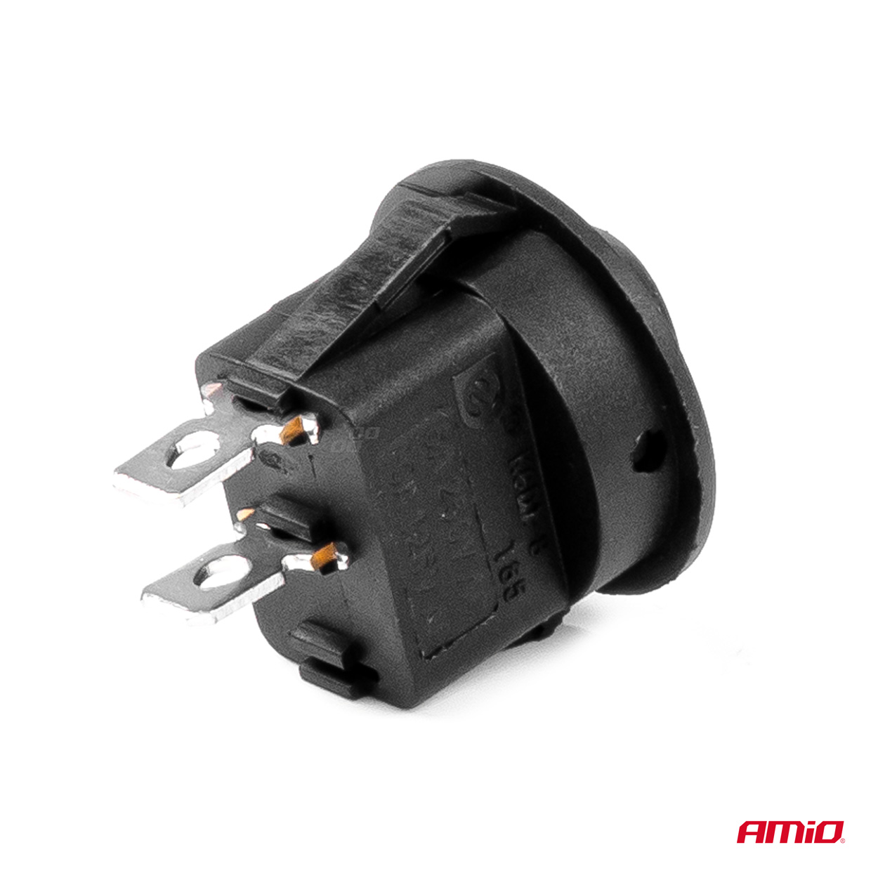 AMIO - Διακοπτης On/off 2 Επαφων 12V 20A Στρογγυλος Φ20MM Μαυρος - 1 Τεμ. (03083/AM) - Thumbnail 4