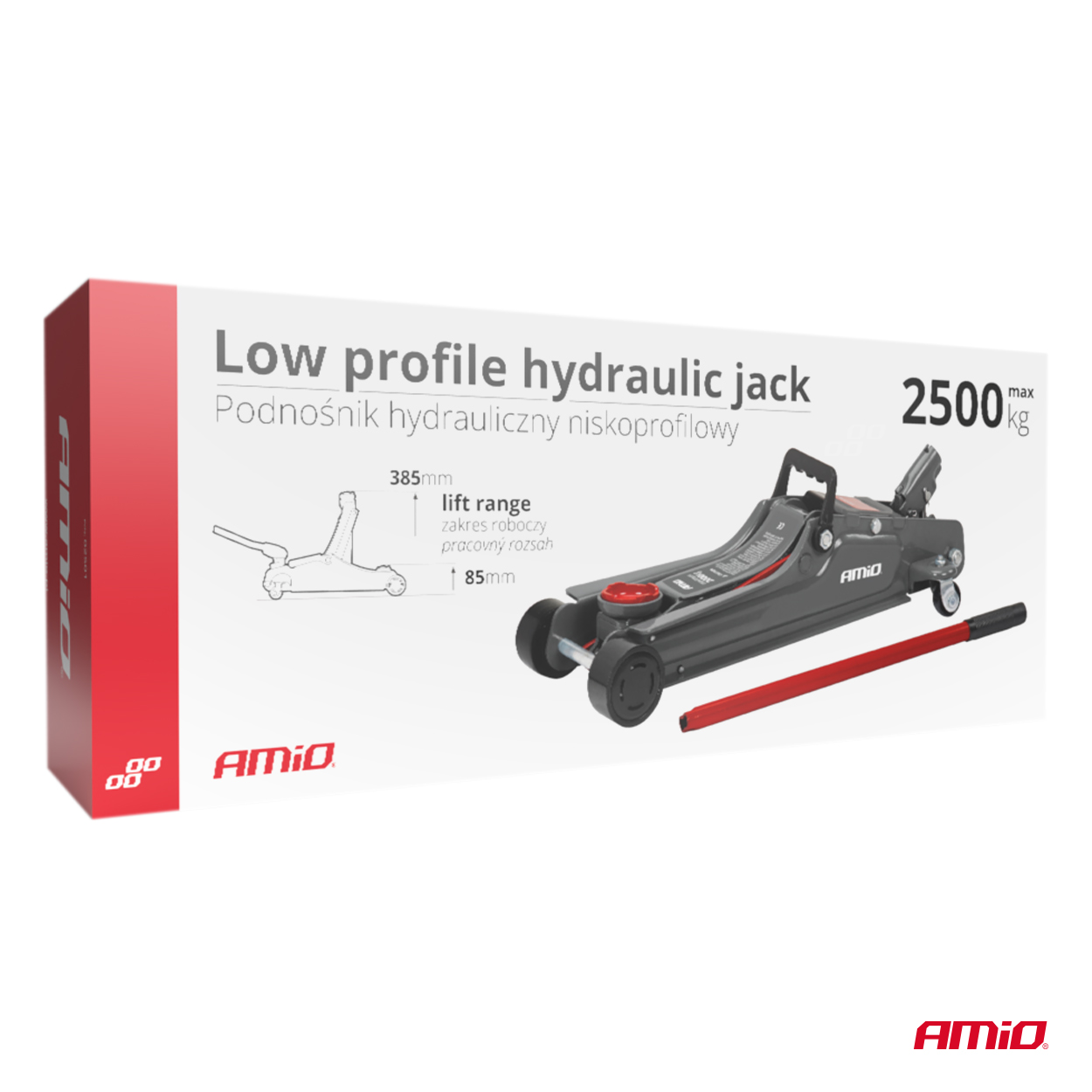 AMIO - Γρυλος Υδραυλικος Με Ροδες 2.000KG (υψος 85-375MM) - 1 Τεμ. (02501/AM) - Thumbnail 6