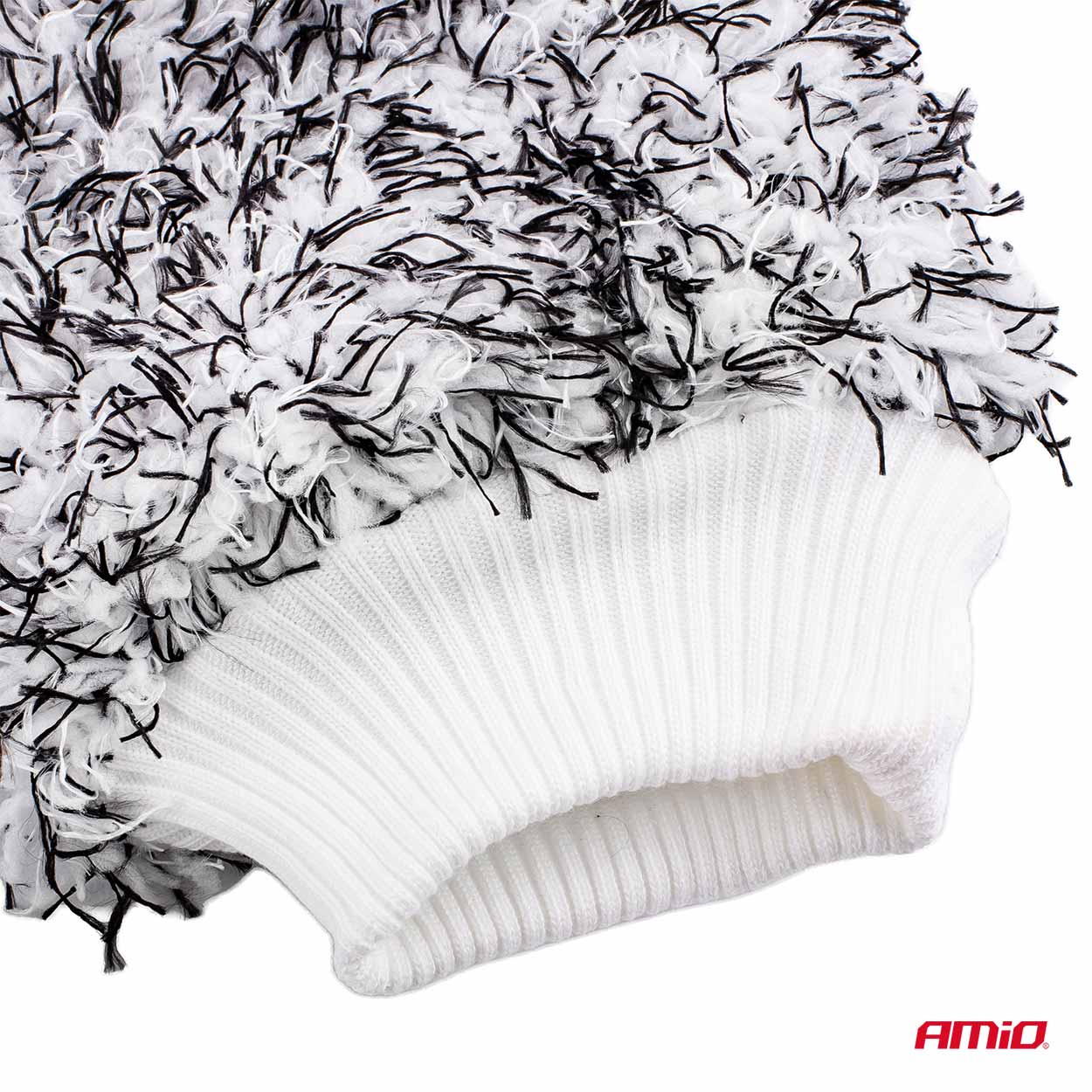 AMIO - Γαντι Πλυσιματος Με Μικροινες (microfiber) 25X18CM 600G/SQM Ασπρο/μαυρο - 1 Τεμ. (02870/AM) - Thumbnail 2