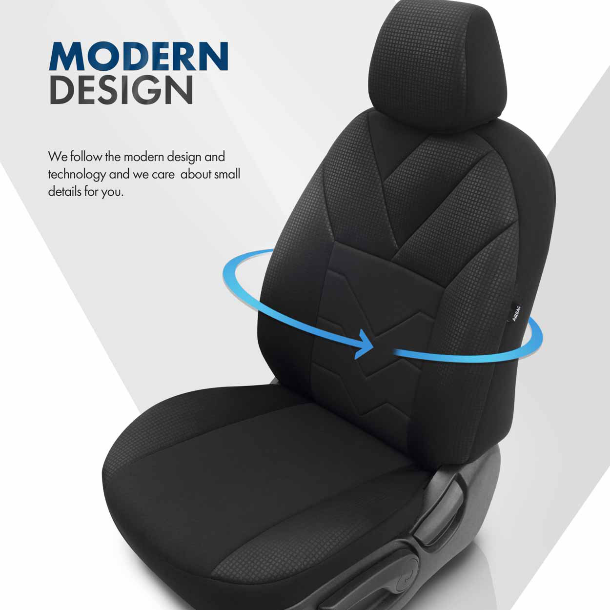 AMIO - Καλύμματα Καθισμάτων Otom Ruby 1202 Grey/black Σε Μαύρο/σκούρο Γκρι Λινό Και Δερματίνη Για Μπροστινά Και Πίσω Καθίσματα Με 5 Προσκέφαλα - 1 Σετ. (OT77345/AM) - Thumbnail 5