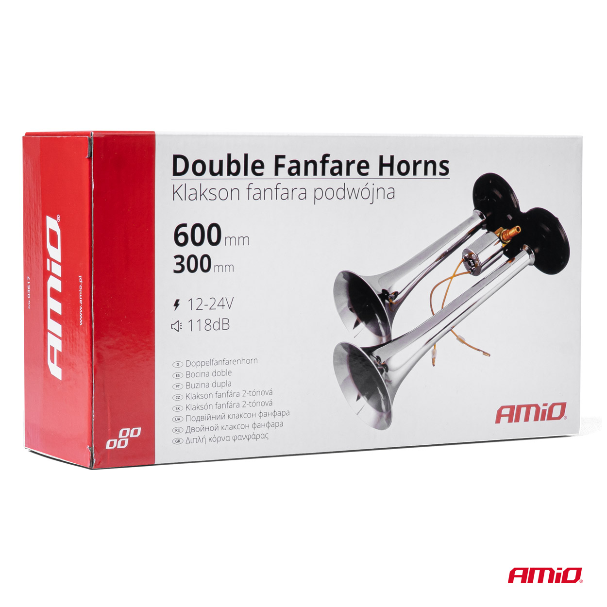 AMIO - Κορνα Πνευματικη 12/24V 118DB Διπλη 2 Τονων Χρωμιο - 1 Τεμ. (03617/AM) - Thumbnail 6