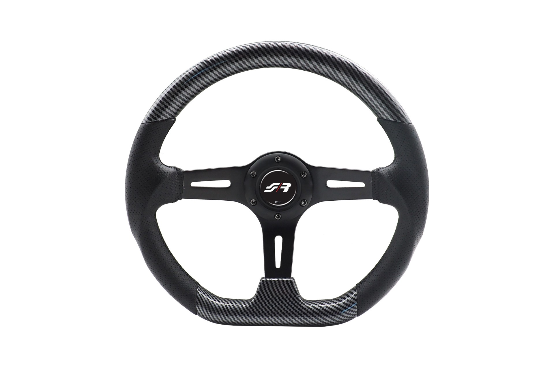 Τιμονι Giau Carbon Look Τριακτινο Μαυρο Διαμετρος 350MM Παχος 70MM SIMONI RACING  - 1 Τεμ. - Thumbnail 4