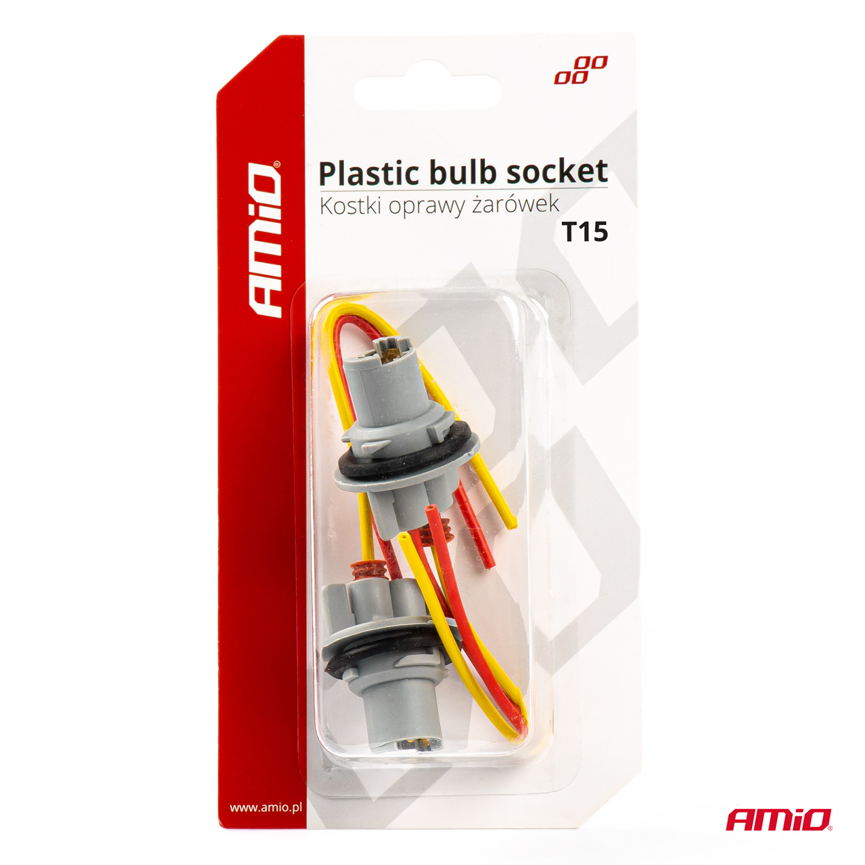 AMIO - Φισα 12/24V Για Λαμπες T15/W5W/W16W Me Καλωδιο - 2 Τεμ. (03049/AM) - Thumbnail 3