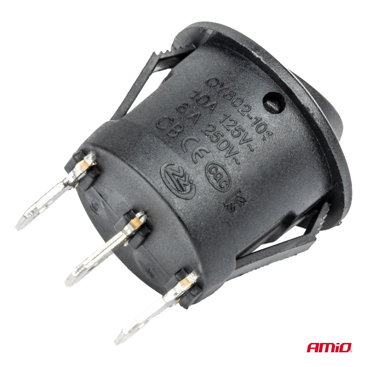 AMIO - Διακοπτης 230V 6A On-off-on 3 Επαφων Στρογγυλος BU03 - 1 Τεμ. (03614/AM) - Thumbnail 4