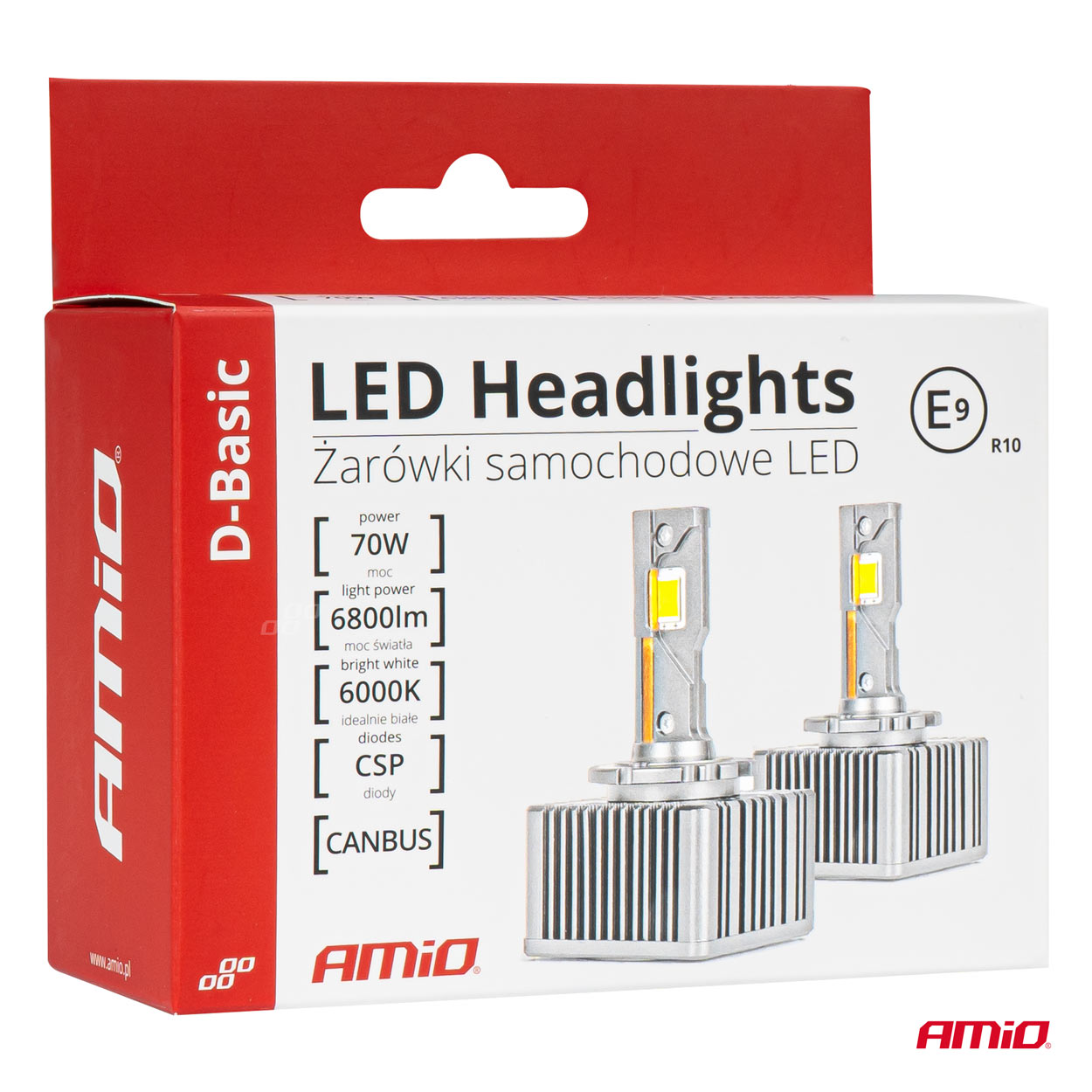 AMIO - Λαμπες LED D4S/D4R 12V 6.000K 6800LM Can-bus D-basic Series - 2 Τεμ. (03629/AM) - Thumbnail 6