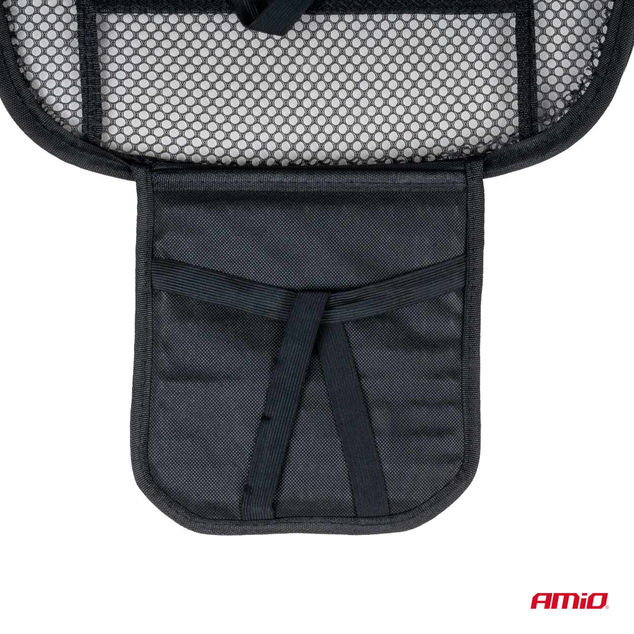 AMIO - Πλατοκαθισμα Με Χαντρες Και Μαξιλαρακι Μεσης Με Διαπνεον Υφασμα 125X52CM Μαυρο - 1 Τεμ. (03646/AM) - Thumbnail 8