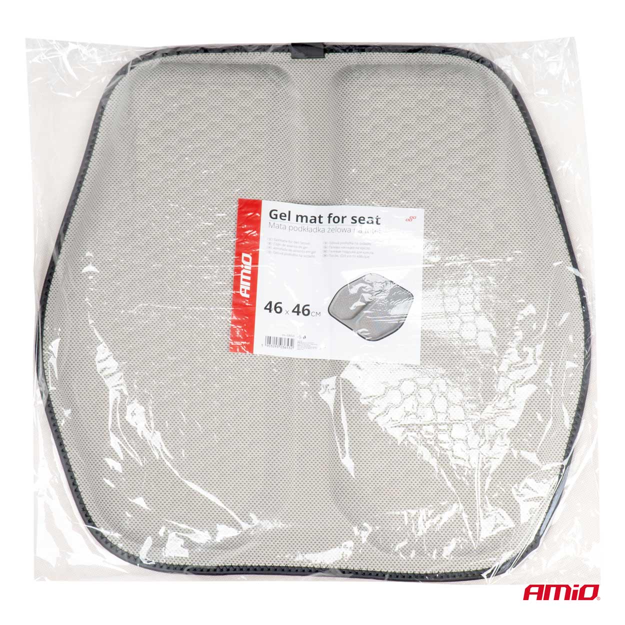 AMIO - Μαξιλαρι Καθισματος Απο Gel Και Διαπνεον Υφασμα 46X46CM Γκρι Χρωμα - 1 Τεμ. (03653/AM) - Thumbnail 7